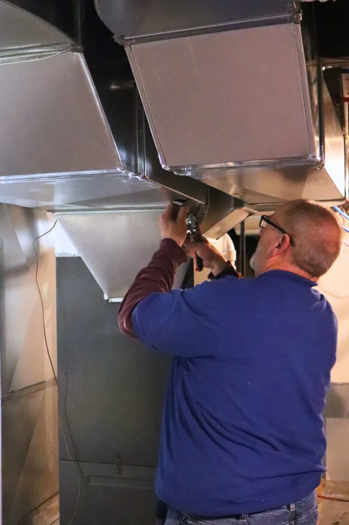 Ductwork installation in a residential home